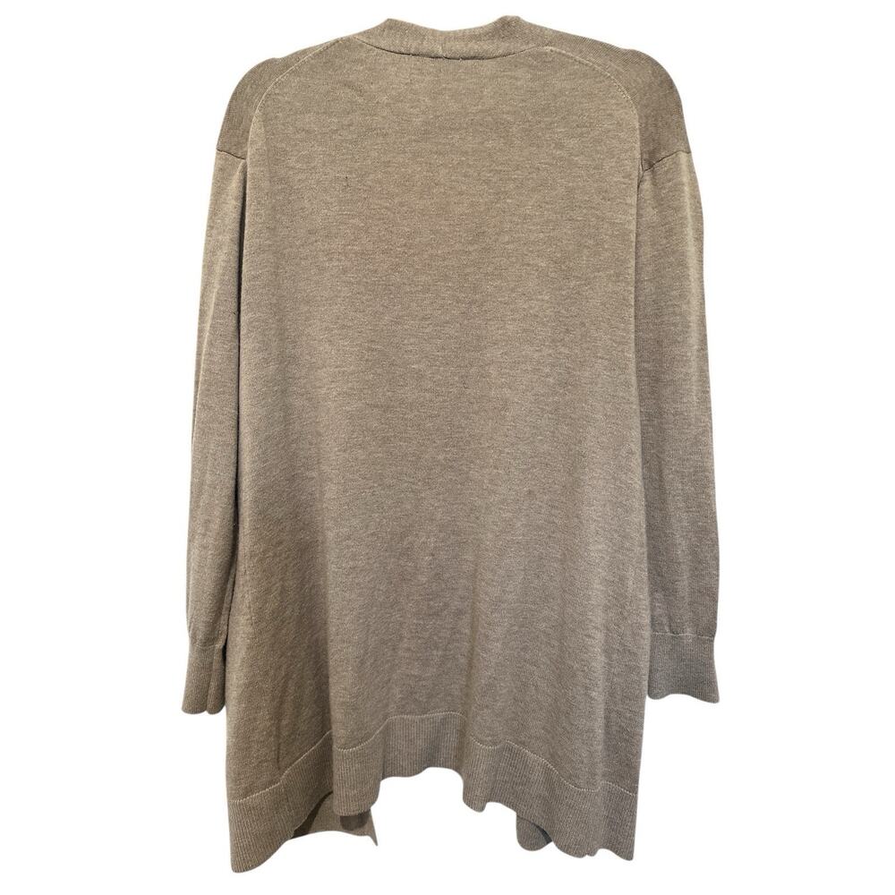 CASHMERE Blend Cardigan Long Sleeve Tan Size M Lightweight Soft Beige - Picture 6 of 6